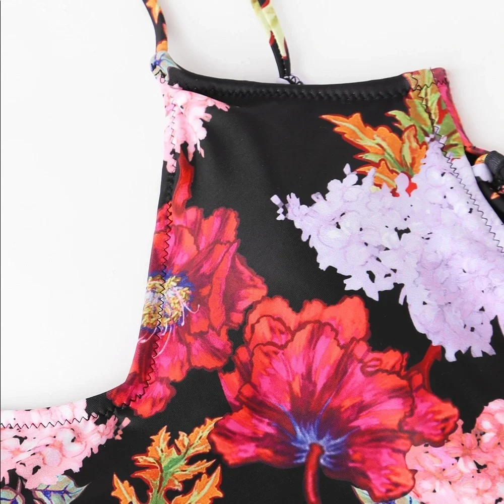 ⚡️⚡️🆕💝Vibrant floral side tie up one piece